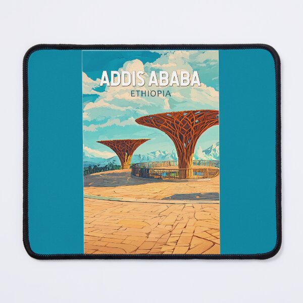 Item preview, Addis Ababa Ethiopia Travel Art Vintage designed and sold by KrisSidDesigns.