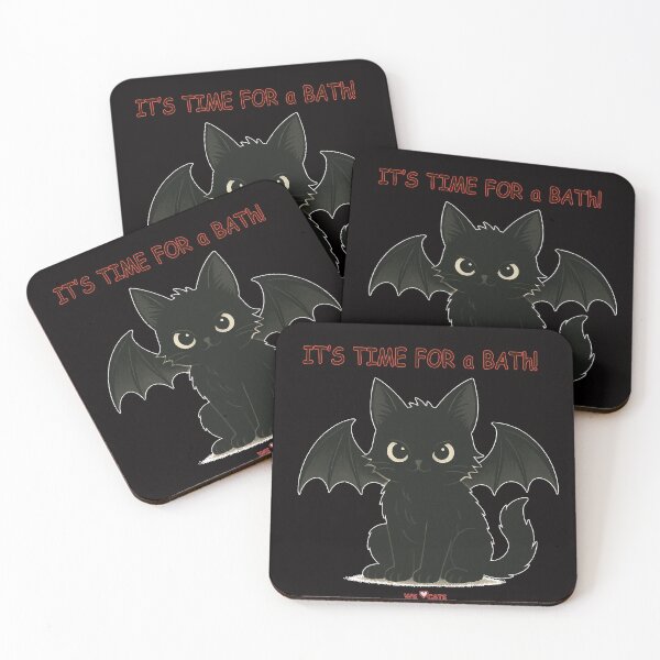 Item preview, "It's time for a BATh" Bat Cat Needs Some Fresh Water :) designed and sold by WeLoveCatss.