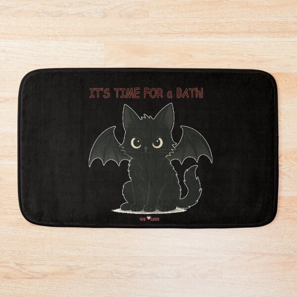 Item preview, "It's time for a BATh" Bat Cat Needs Some Fresh Water :) designed and sold by WeLoveCatss.