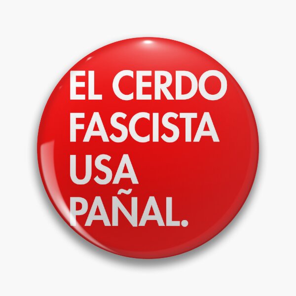 Item preview, The Fascist pig wears a diaper - in Spanish - El cerdo fascista usa pañal (F white text)) designed and sold by Thelittlelord.
