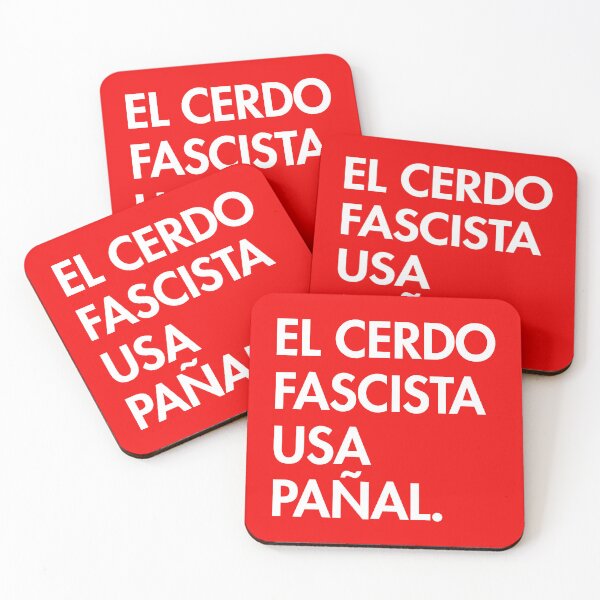 Item preview, The Fascist pig wears a diaper - in Spanish - El cerdo fascista usa pañal (F white text)) designed and sold by Thelittlelord.