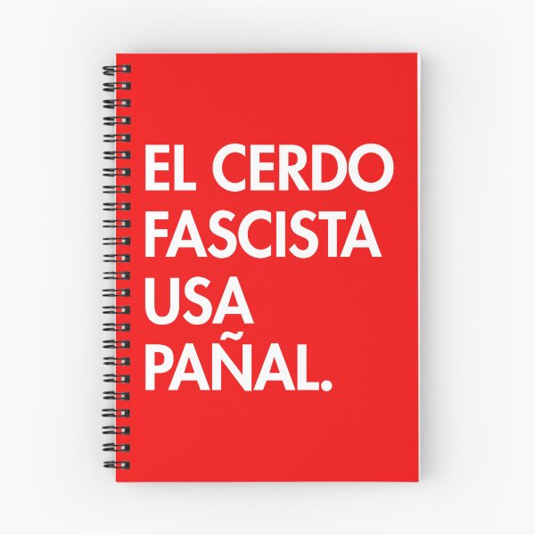 Item preview, The Fascist pig wears a diaper - in Spanish - El cerdo fascista usa pañal (F white text)) designed and sold by Thelittlelord.