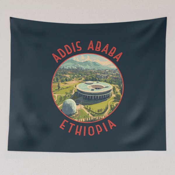 Item preview, Addis Ababa Ethiopia Retro Distressed Circle designed and sold by KrisSidDesigns.