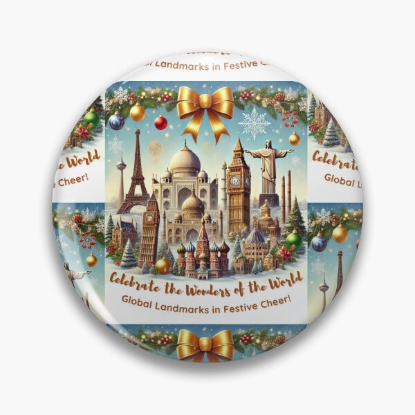 Item preview, Celebrate the Wonders of the World | Festive Global Landmarks Design designed and sold by PIXelayDesigns.