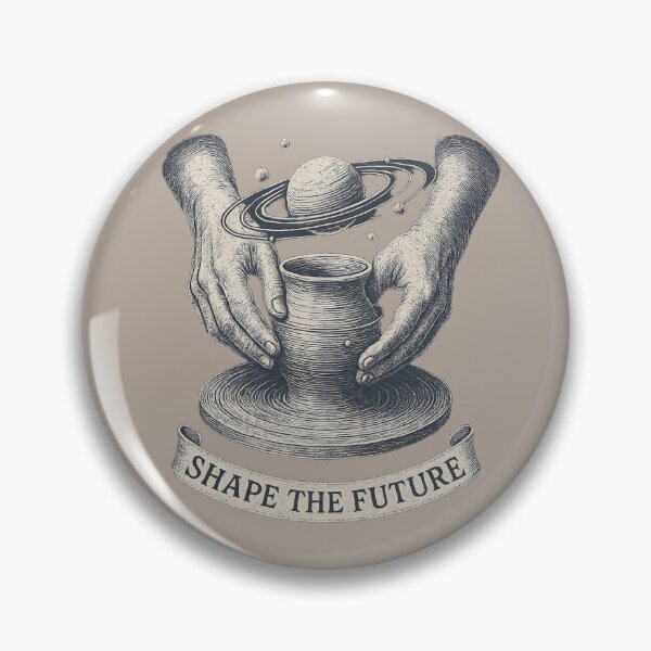 Item preview, Shape the Future: Pottery Hands Molding Cosmos Illustration designed and sold by Shoot-The-Moon.