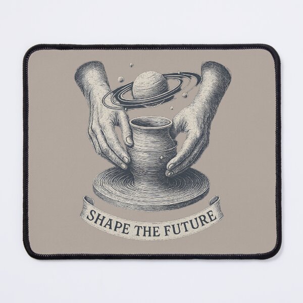 Item preview, Shape the Future: Pottery Hands Molding Cosmos Illustration designed and sold by Shoot-The-Moon.