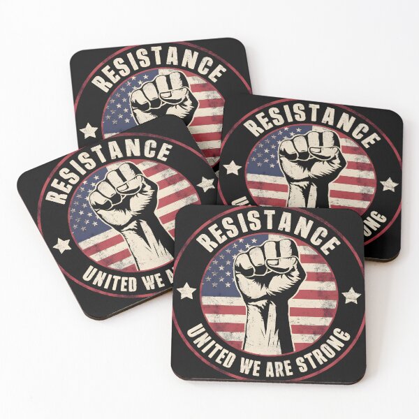 Item preview, Vintage Resistance Emblem Design with Fist and American Flag Symbolizing Strength Unity for T-Shirts and Apparel designed and sold by Brian Hibbs.