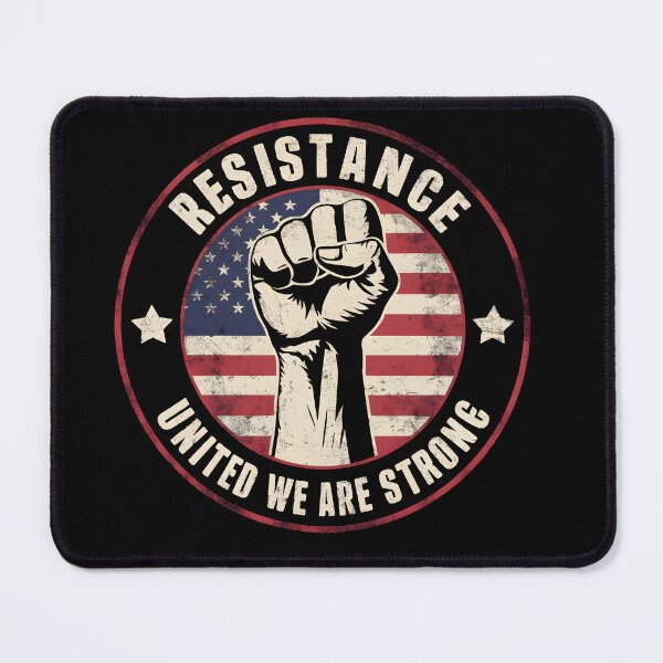 Item preview, Vintage Resistance Emblem Design with Fist and American Flag Symbolizing Strength Unity for T-Shirts and Apparel designed and sold by Brian Hibbs.