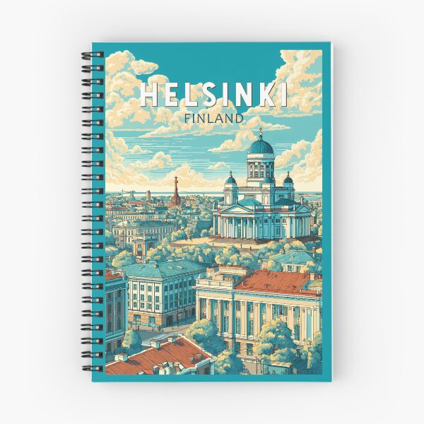 Item preview, Helsinki Finland Travel Art Vintage designed and sold by KrisSidDesigns.