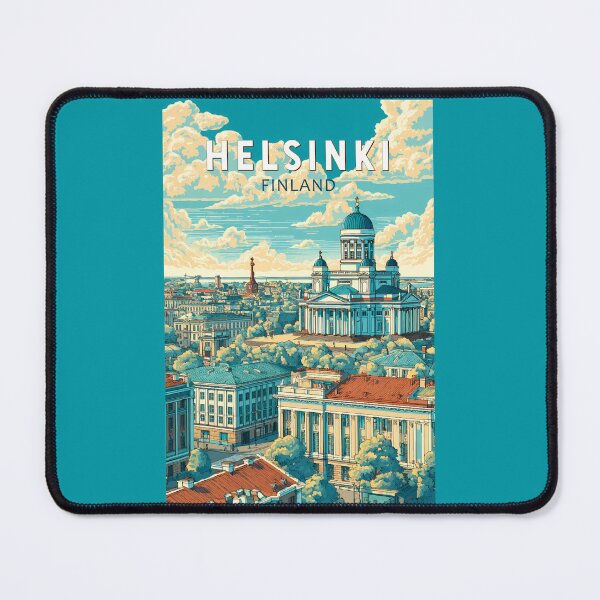 Item preview, Helsinki Finland Travel Art Vintage designed and sold by KrisSidDesigns.