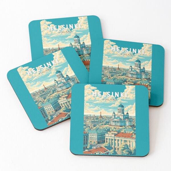 Item preview, Helsinki Finland Travel Art Vintage designed and sold by KrisSidDesigns.