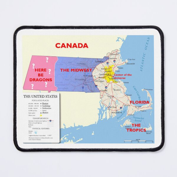 Item preview, Satirical Map of Massachusetts and New England designed and sold by Channel 86.