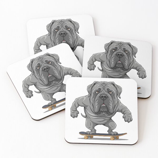Item preview, Skateboarding Neapolitan Mastiff: Grumpy Old Dog on Wheels designed and sold by Galtero.