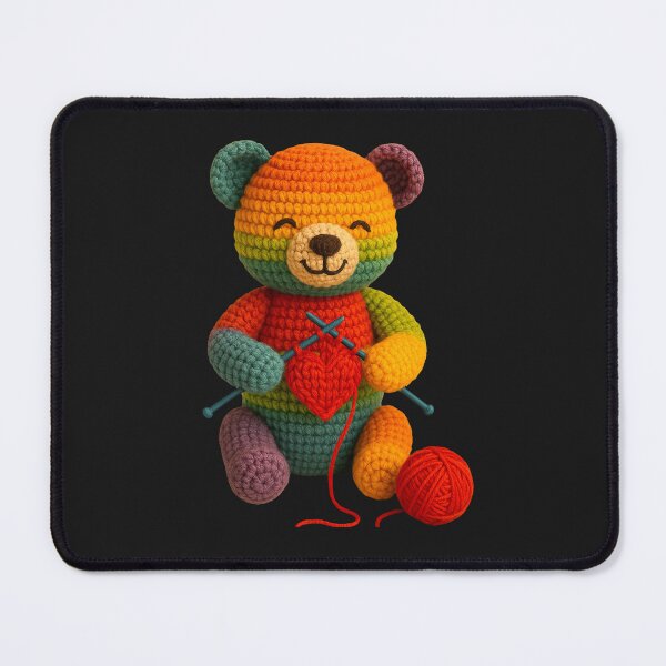 Item preview, "Knitting Bear – Stitched with Joy" designed and sold by TediThings.