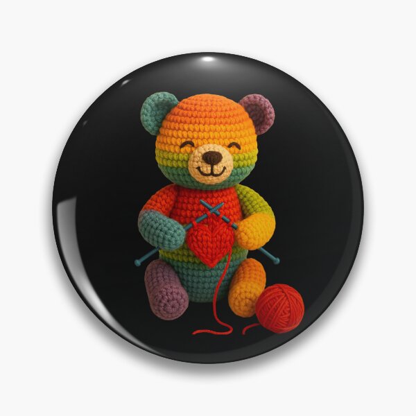 Item preview, "Knitting Bear – Stitched with Joy" designed and sold by TediThings.