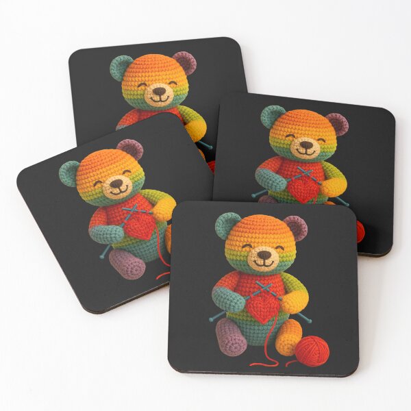 Item preview, "Knitting Bear – Stitched with Joy" designed and sold by TediThings.