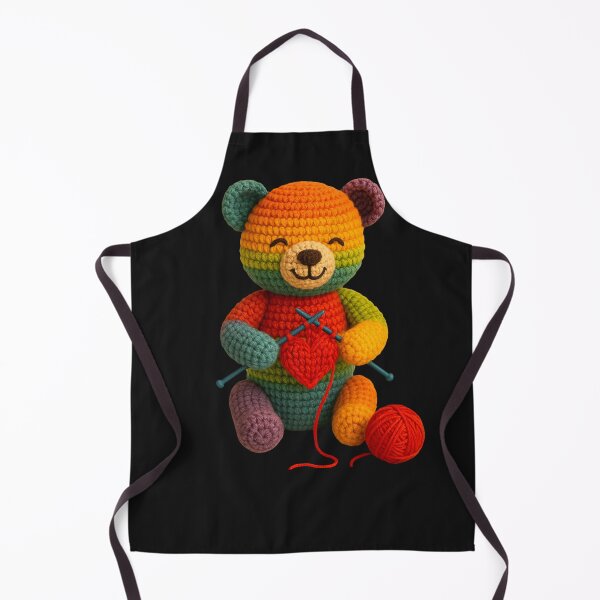 Item preview, "Knitting Bear – Stitched with Joy" designed and sold by TediThings.