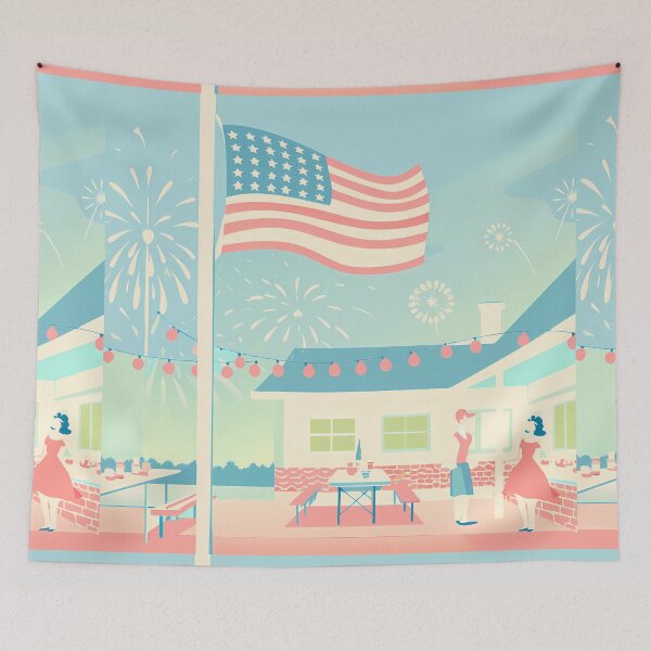 Item preview, Celebrating American Holiday with Backyard Festivities designed and sold by ART ATTACK ZONE.