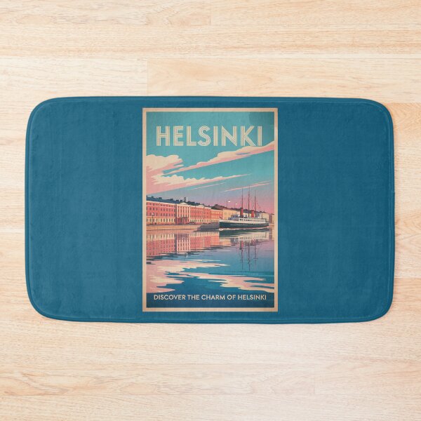 Item preview, Helsinki Finland Waterfront Travel Art Vintage designed and sold by KrisSidDesigns.