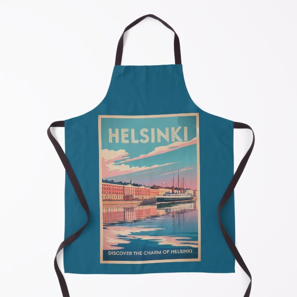 Item preview, Helsinki Finland Waterfront Travel Art Vintage designed and sold by KrisSidDesigns.