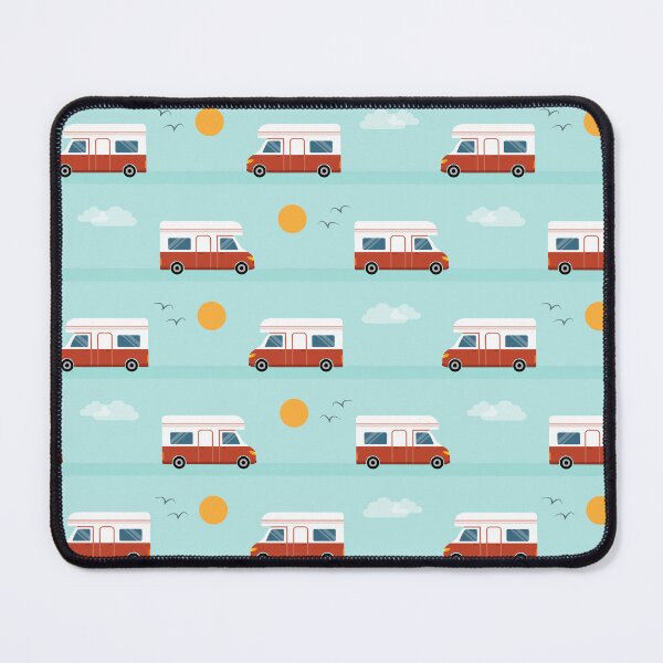 Item preview, Camper van pattern, blue designed and sold by MarleinWinter.