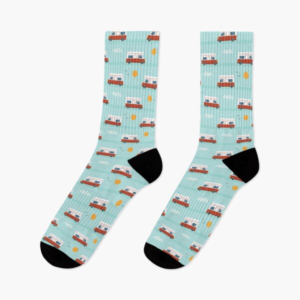 Item preview, Camper van pattern, blue designed and sold by MarleinWinter.
