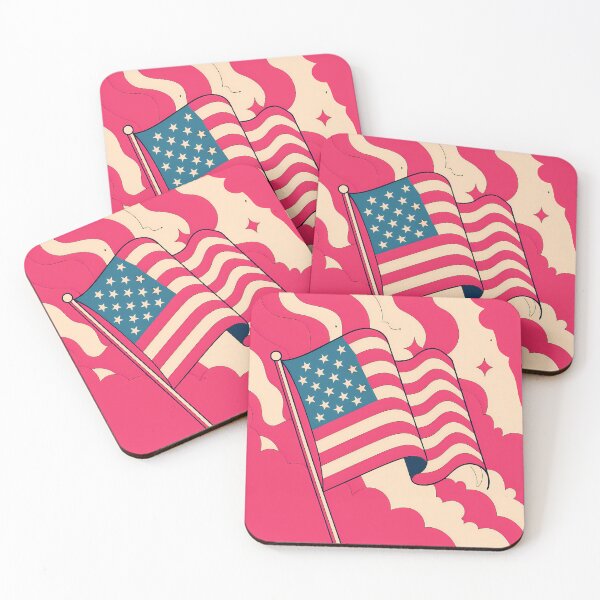 Item preview, Dynamic American Flag Waving in Surreal Sky designed and sold by ART ATTACK ZONE.