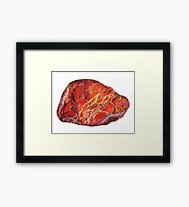 Red Jasper root chakra stone Framed Print