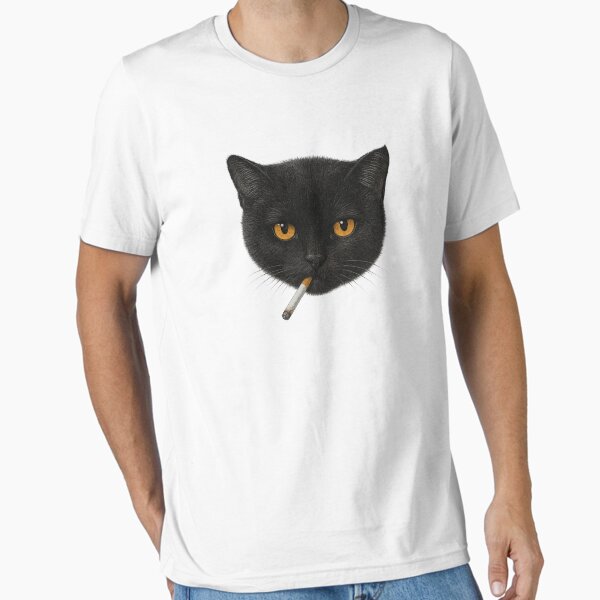 Item preview, Smoking Cat Y2K, Vintage Black Cat for Men Women, Edgy Retro 90s Grunge, Aesthetic designed and sold by Annietong.