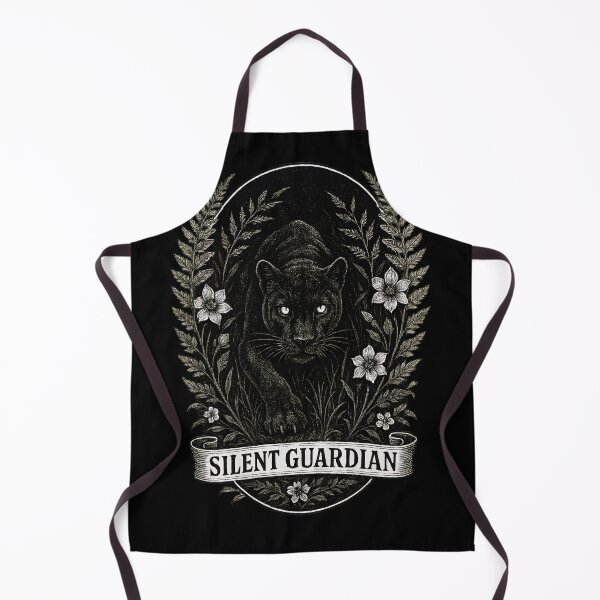 Item preview, Silent Guardian: Stealth Panther in Floral Frame Illustration designed and sold by Shoot-The-Moon.