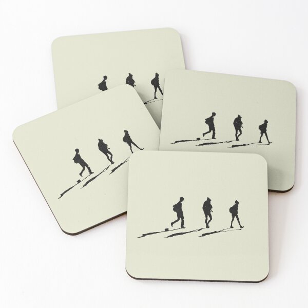 Item preview, Shadows and Silhouettes - Three Figures Walking Single File designed and sold by Lara CJ Art.