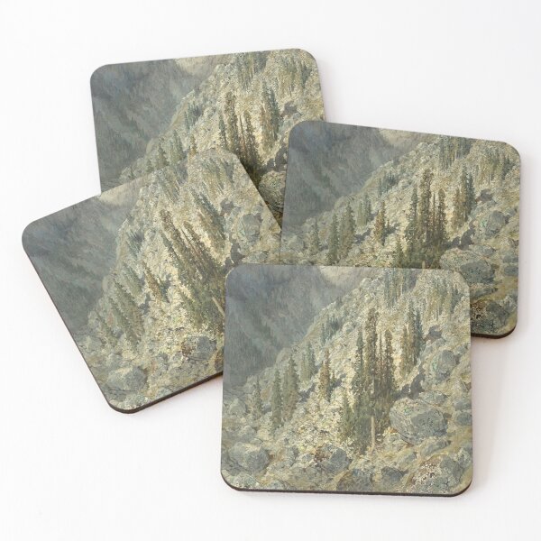 Item preview, Alpine Valley With Trees And Boulders designed and sold by BeatPoet.