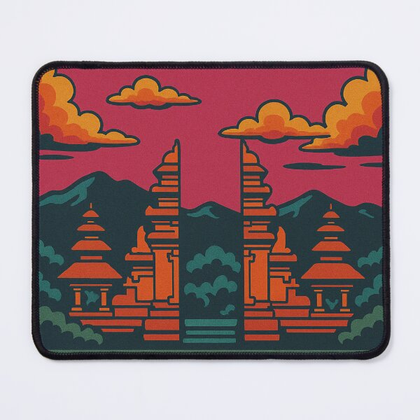Item preview, Colorful Bali Travel Poster | Retro Pop Art Island Wall Decor | Tropical Beach Illustration | Ubud Jungle Art | Vibrant Bali Landscape designed and sold by PaintedPixels01.