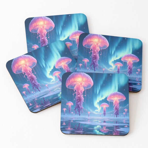 Item preview, Luminous Drift: Jellyfish Beneath the Northern Lights designed and sold by oanaunciuleanu.
