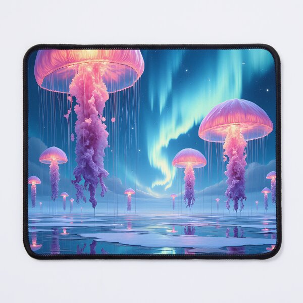 Item preview, Luminous Drift: Jellyfish Beneath the Northern Lights designed and sold by oanaunciuleanu.