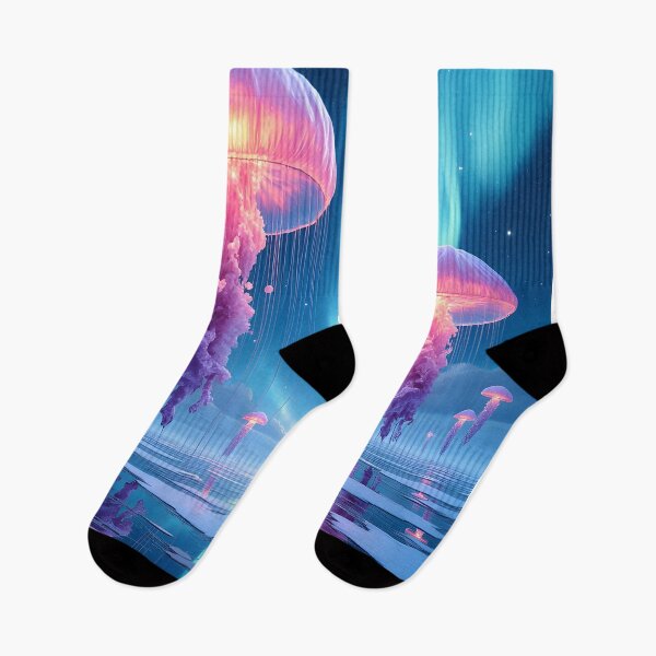 Item preview, Luminous Drift: Jellyfish Beneath the Northern Lights designed and sold by oanaunciuleanu.