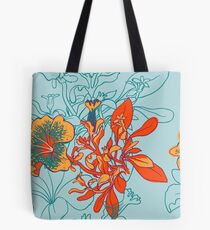Seamless floral background with peonies Tote Bag