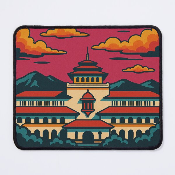 Item preview, Colorful Retro Pop Art Poster of Bandung | Vintage Travel Wall Art | Indonesia Cityscape Illustration | Pop Art Skyline Print | Bold Bandung Decor designed and sold by PaintedPixels01.
