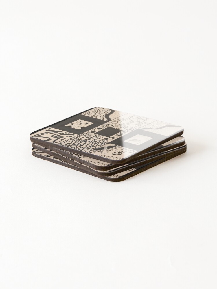 Thumbnail 4 of 5, Coasters (Set of 4), Positive space designed and sold by Rouj-Designs.