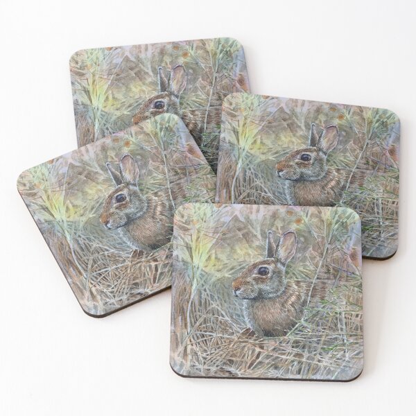 Item preview, Hand painted watercolour of a baby hare in the grass designed and sold by Bmoony.