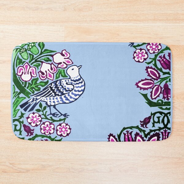 Item preview, William Morris Folk Art Birds Flowers Acorns designed and sold by Pixelchicken.