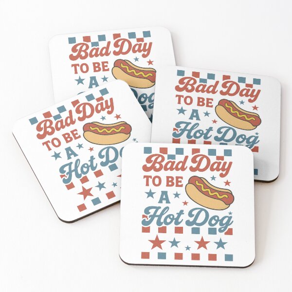 Item preview, Funny Retro Hot Dog Graphic Summer BBQ designed and sold by JerdbordinShop.