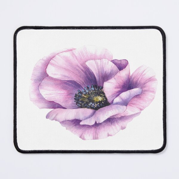 Item preview, Purple Anemone watercolor flowers. botanical hand drawn sketch. Violet blooming bud sticker designed and sold by BartolArt.