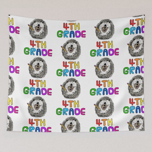 Item preview, School Hedgehog 4th Grade Teacher, Back To School designed and sold by doodlerob.