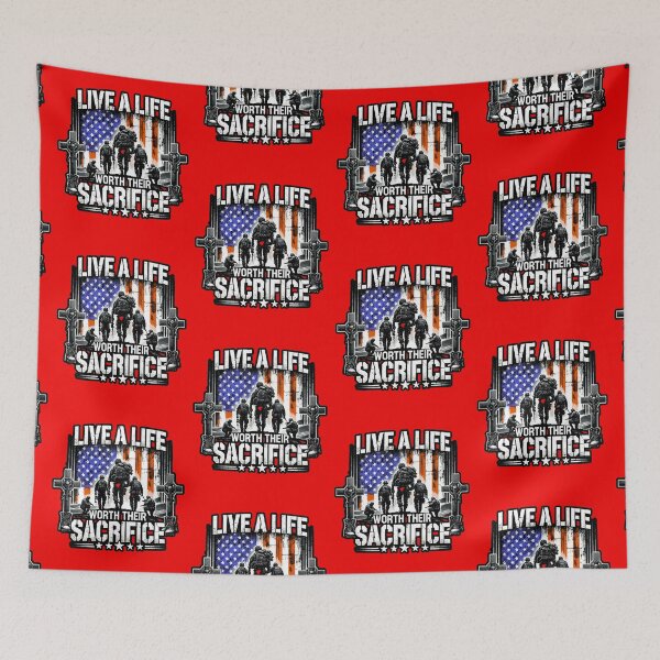 Item preview, Live A Life Worth Their Sacrifice  designed and sold by WoodburyLake.