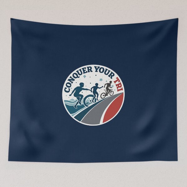 Item preview, Conquer Your TRI – Triathlon Motivation Sticker designed and sold by Triathlongram.