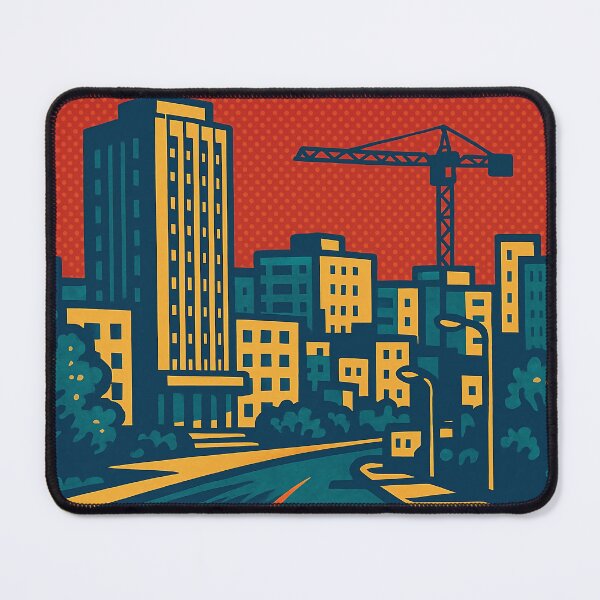 Item preview, Vintage Digital Retro Pop Art Travel Poster | Darkhan Cityscape | Bold Mid-Century Modern Style | Vibrant Tourist Wall Art | Mongolia Travel Decor designed and sold by PaintedPixels01.