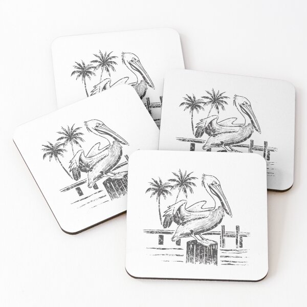 Item preview, Modern Trendy  Summer Pelican On A Post Palm Tree  designed and sold by SOUFIANE1991.