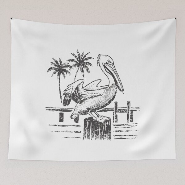 Item preview, Modern Trendy  Summer Pelican On A Post Palm Tree  designed and sold by SOUFIANE1991.