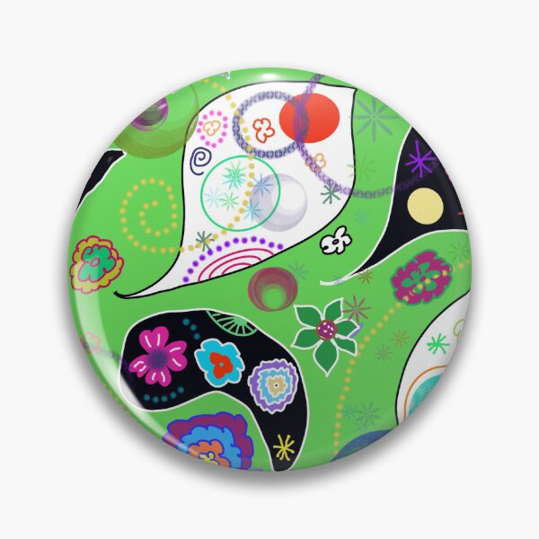 Item preview, Doodle art - Abstract of paisley shapes on lime green background  designed and sold by Dorothea Neumann.